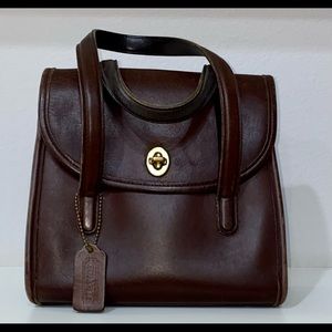 Vintage brown leather Coach bag